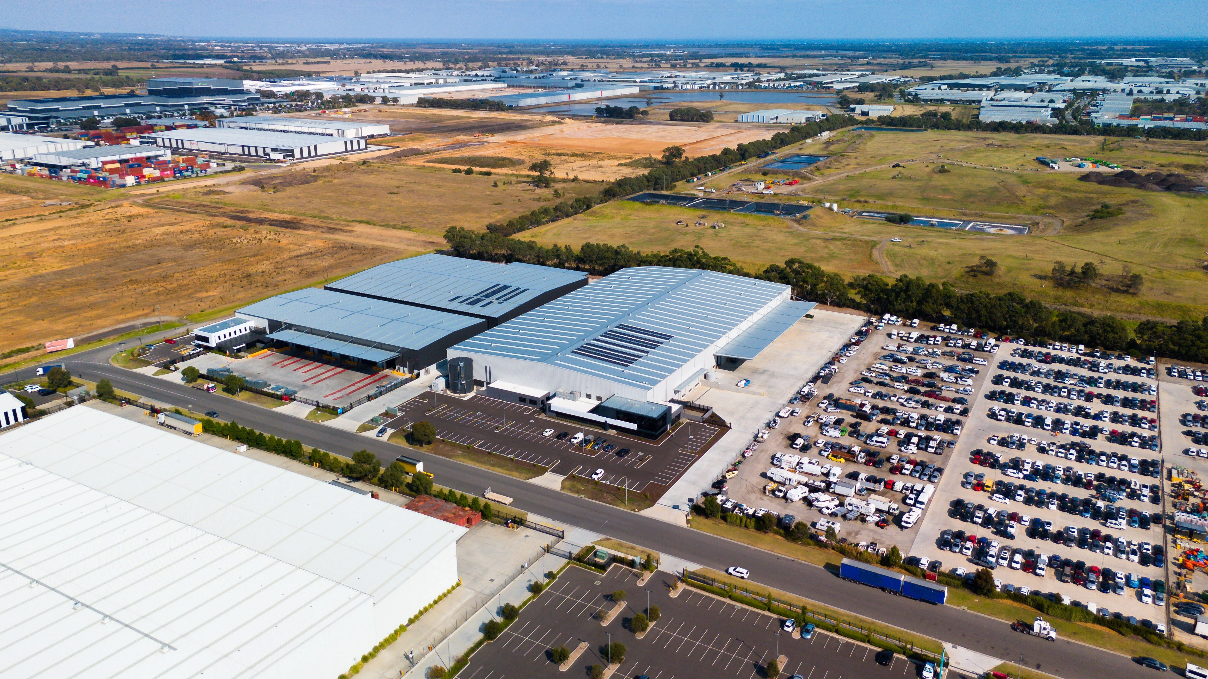 Modern warehouse exterior