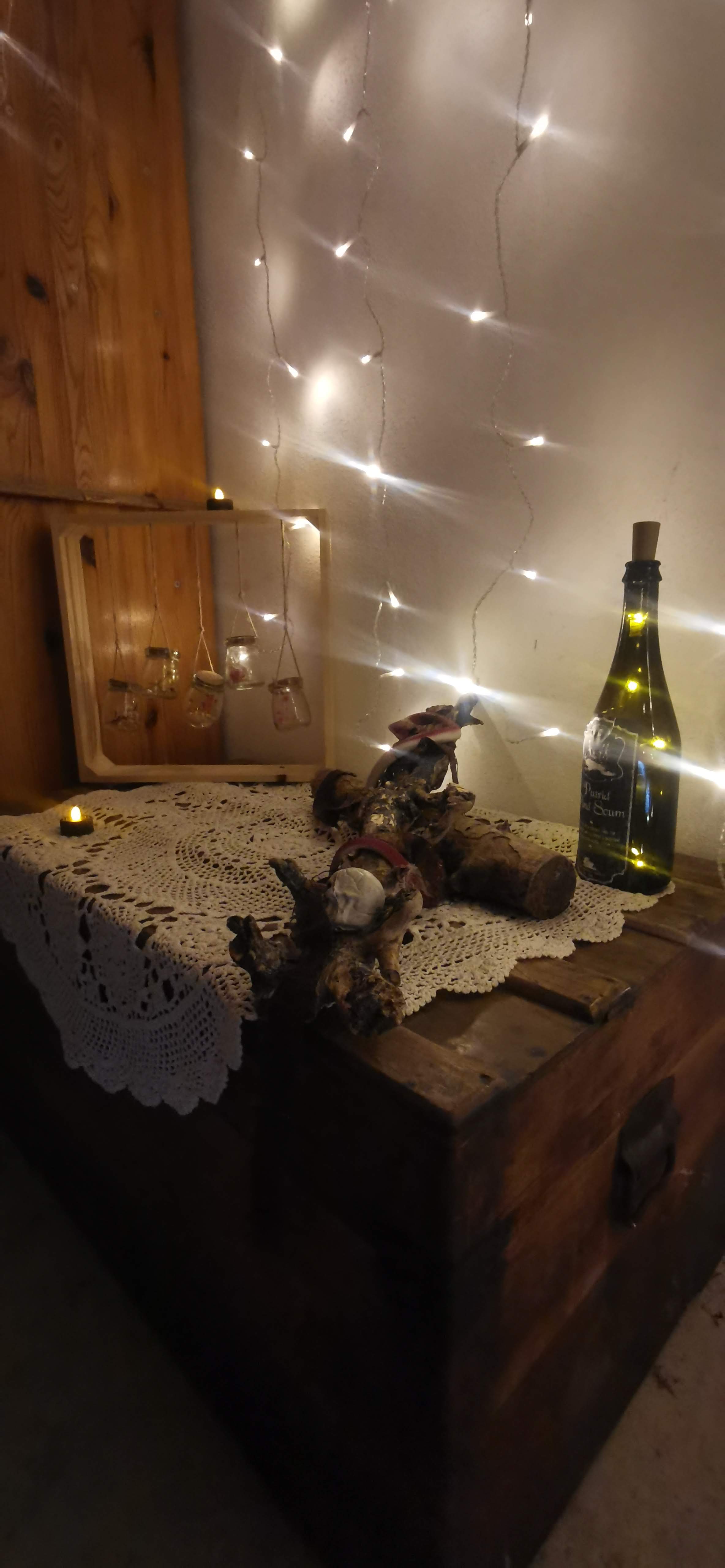 décoration caisse en bois halloween