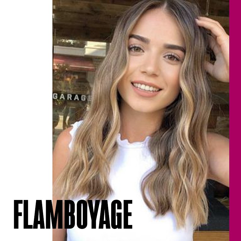 Tendencia de mechas Flamboyage | Fuente: Google Images