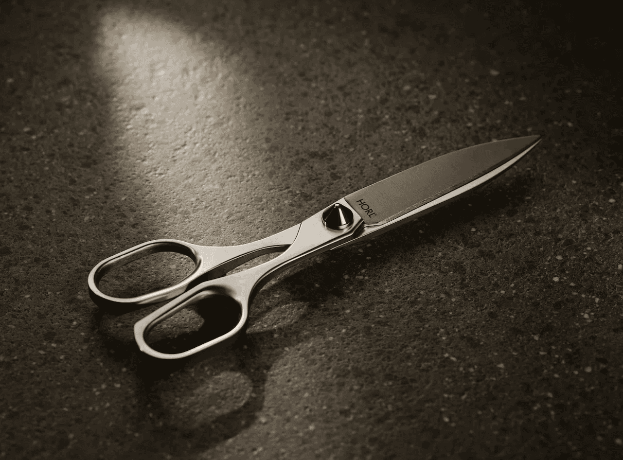 Placing the HORL® Leather Strop on a flat, stable surface in preparation for knife stropping.