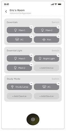 Wireframe: four fixed slots