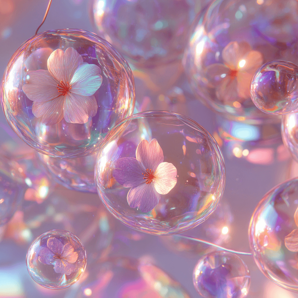 bubble garden Apple Watch collection header image featuring floral, modern, summer, and spring.