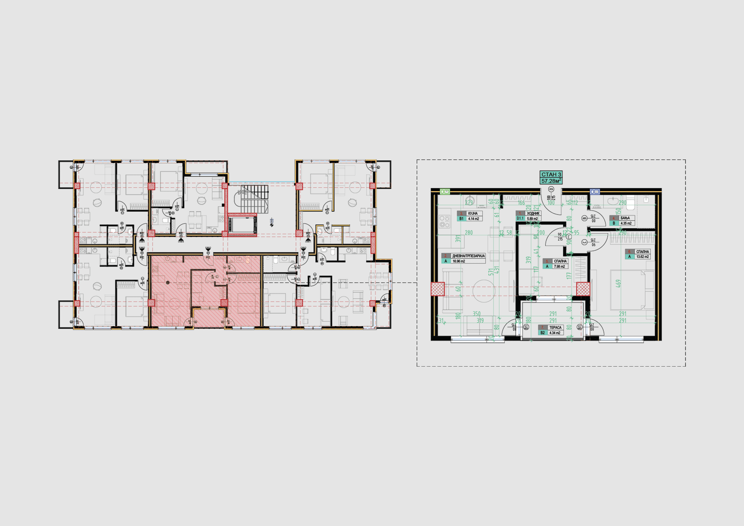 modern open lounge with palm trees outside