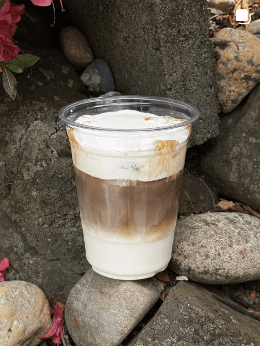 A coffee with sea salt crafted by Trule Yours Cafe, a cafe in Seattle