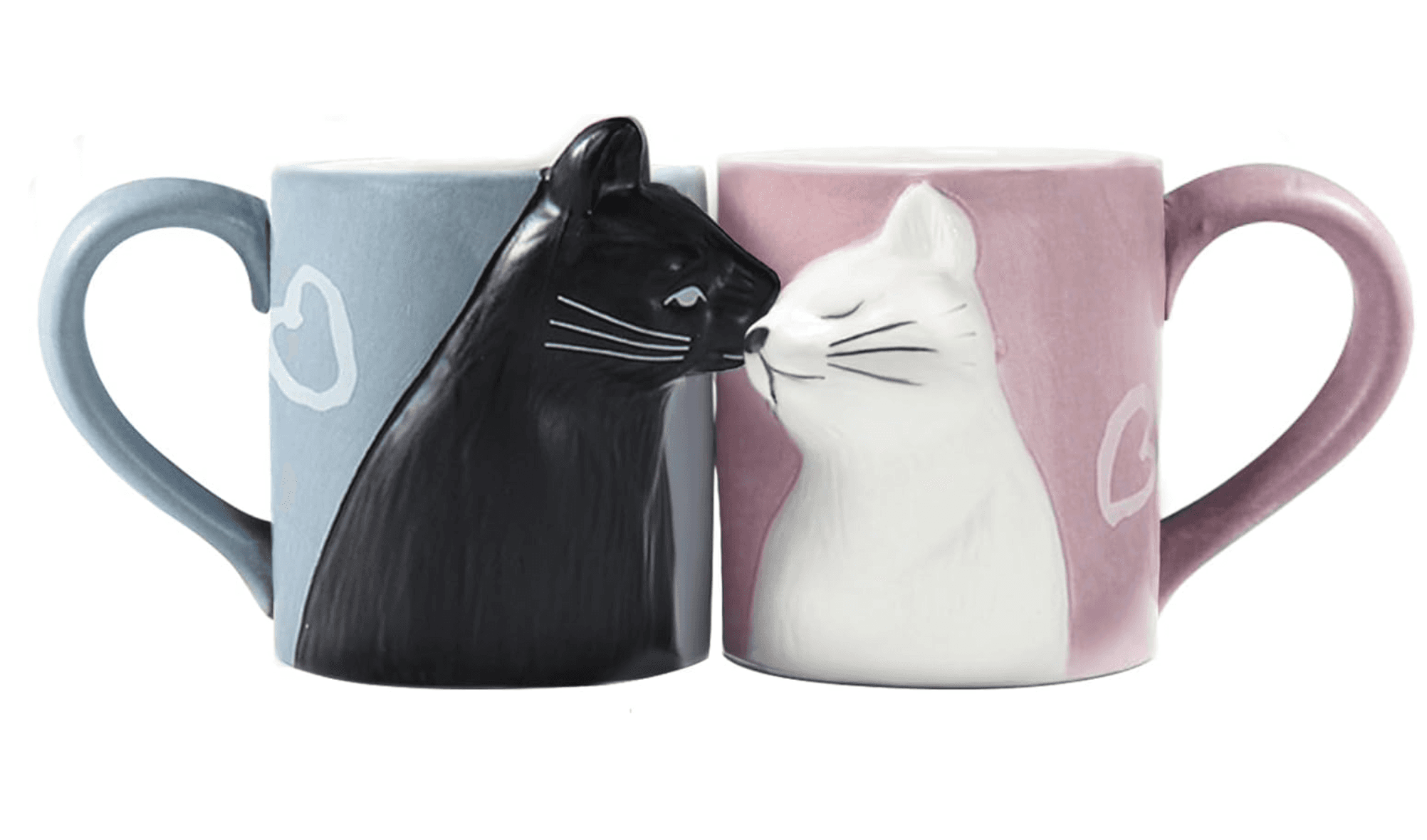 Kiss Cat Coffee Couple Mug Set