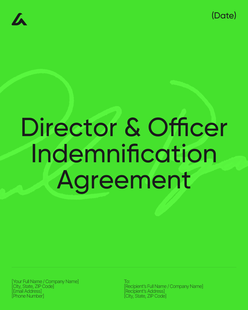 Director & Officer Indemnification Agreement