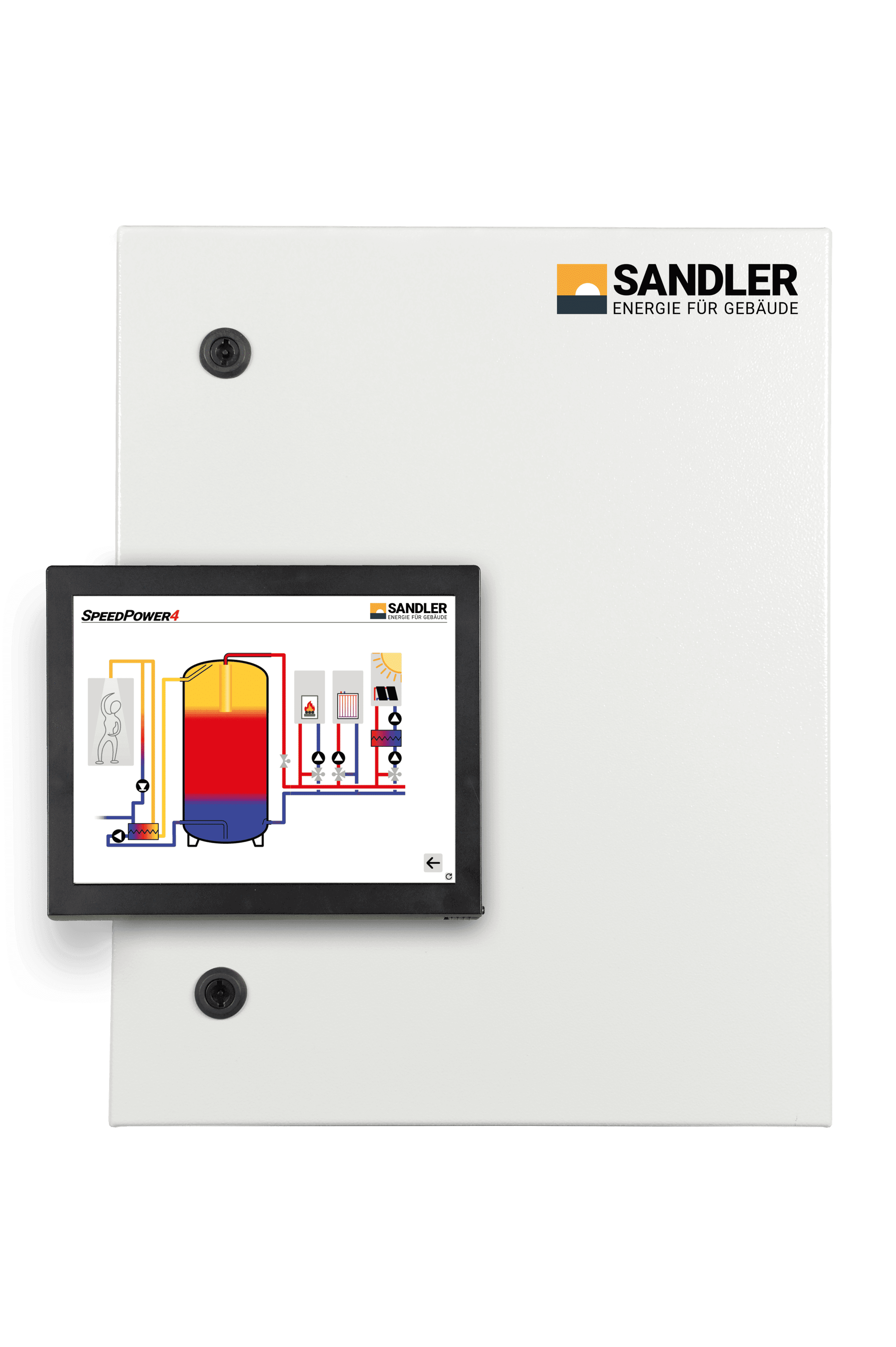 Beispiel für die Bedienung des SpeedPower Heizsystems auf einem Tablet