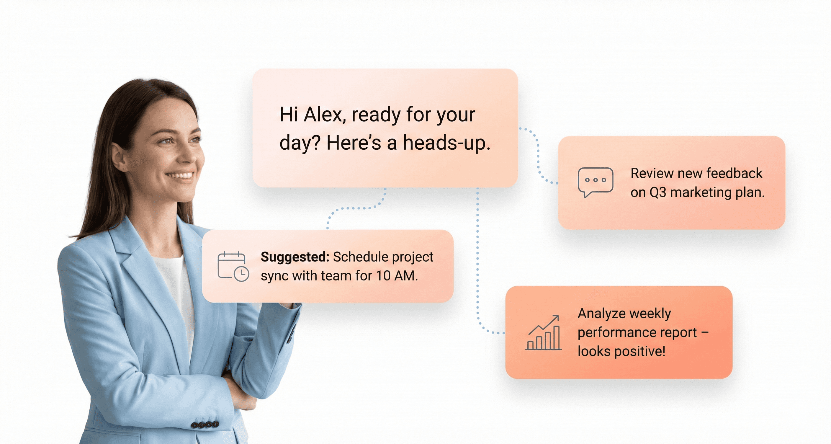 Conversational and predictive AI UX interfaces enhancing personalized user interaction in SaaS products.