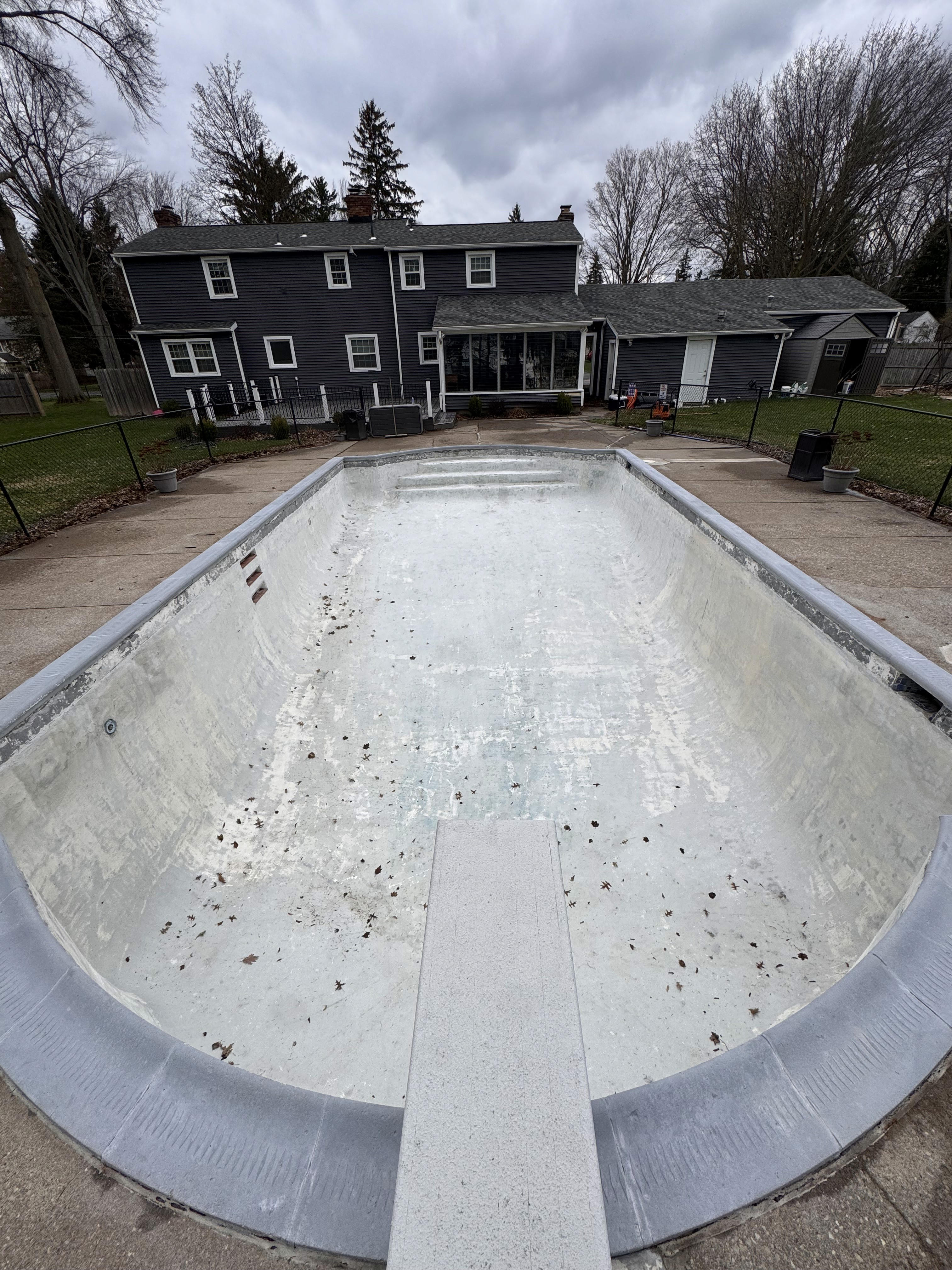 Pool sandblasting & coating by Rochester Sandblasting