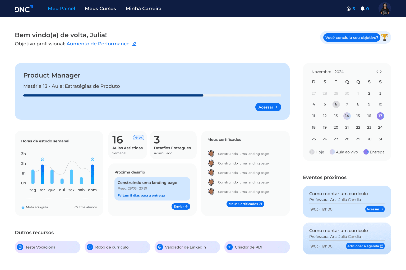 An image of Dreelio's dashboard