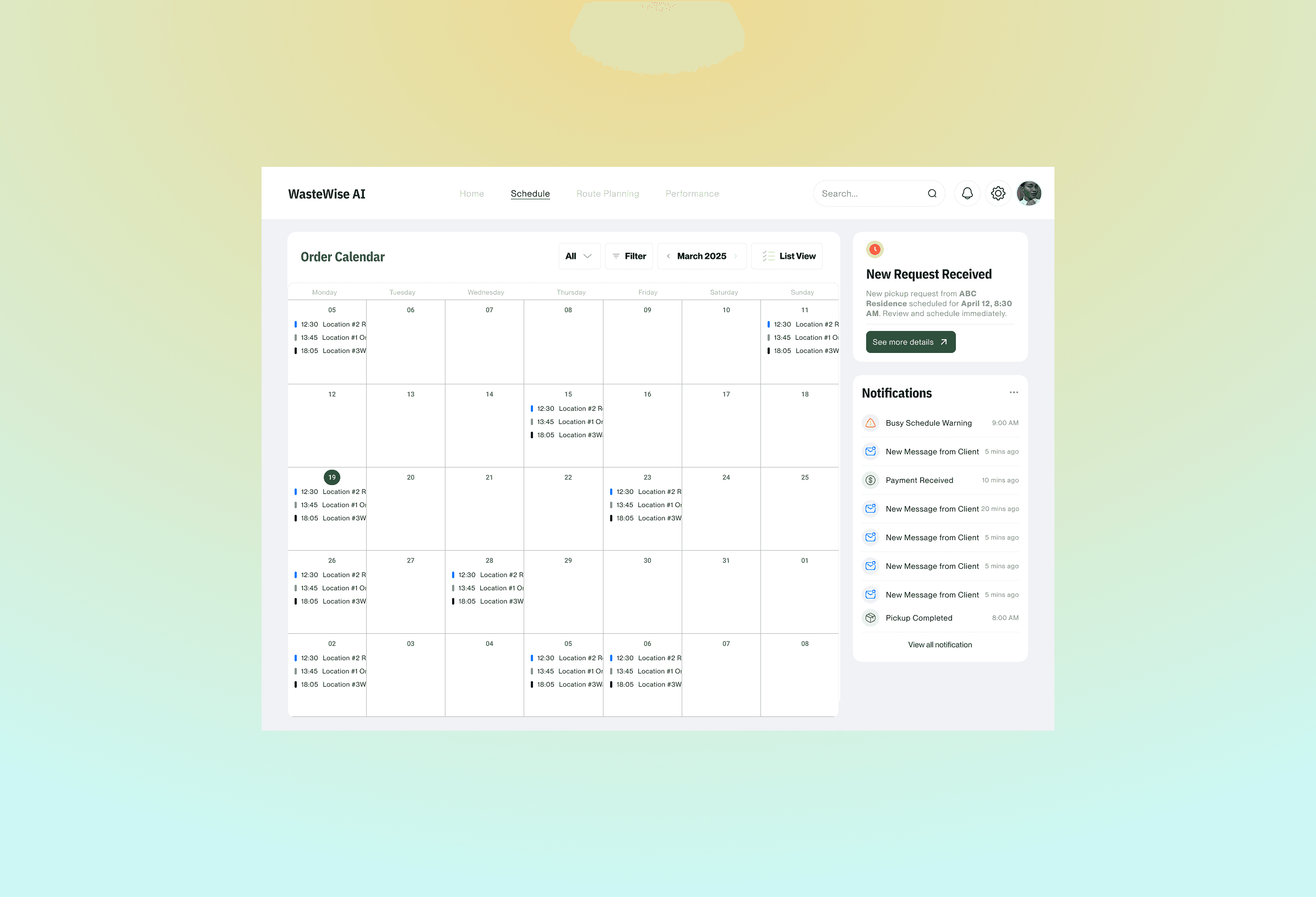 Schdule Calendar