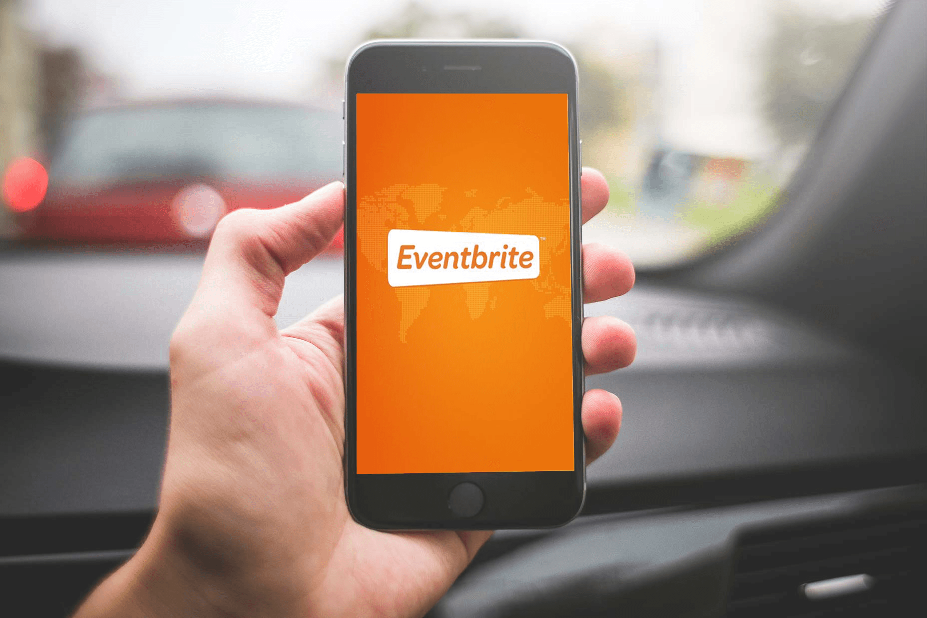 person with app - Eventbrite Banner Size