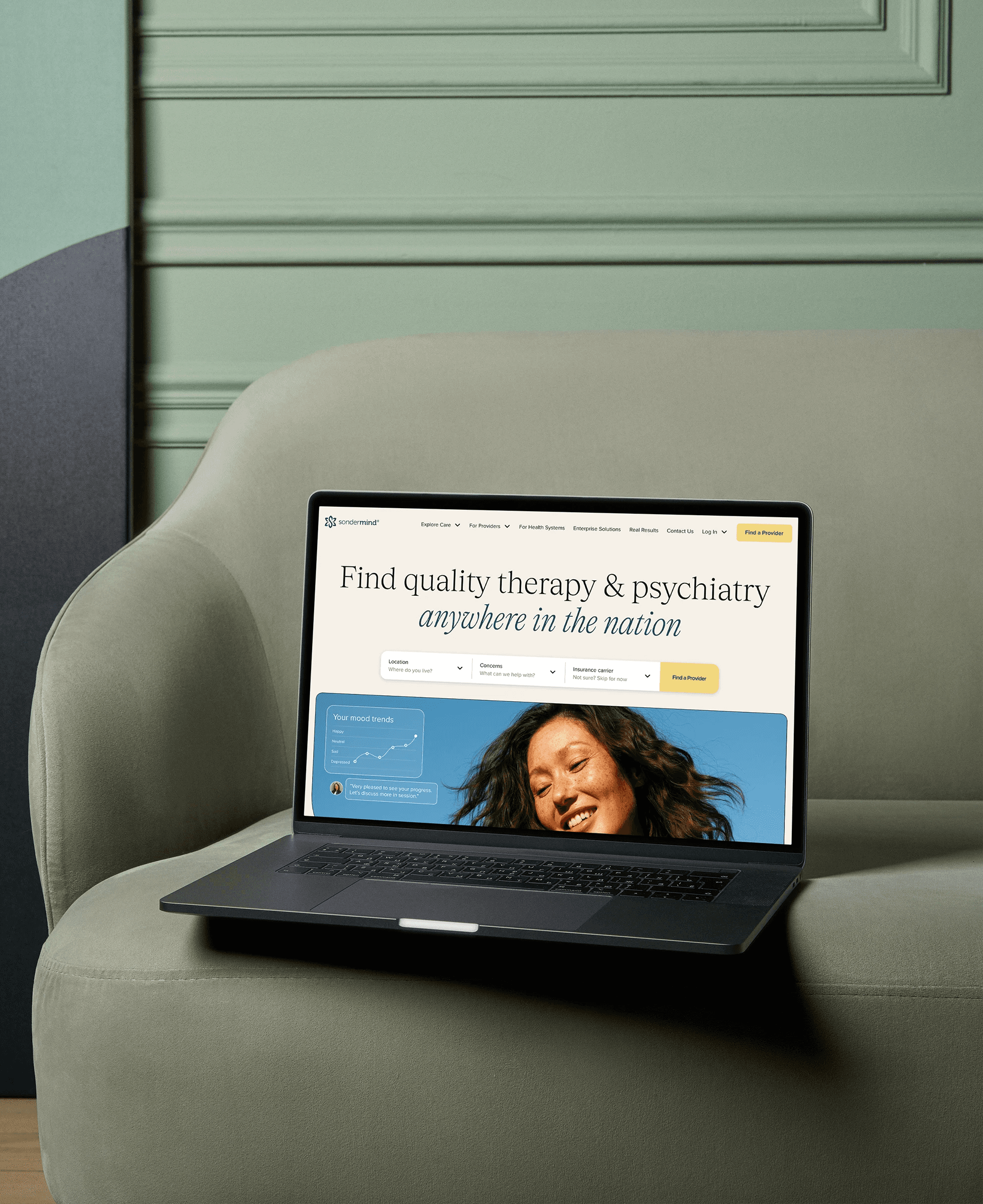 Portrait of portfolio creator – back view