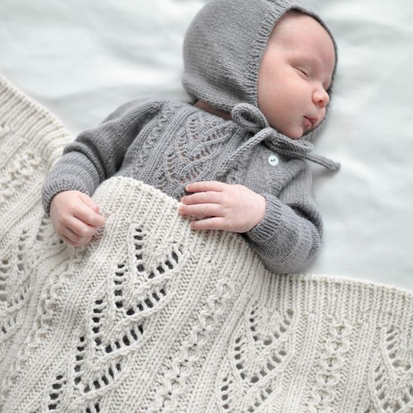 Bladranke baby blanket knitting pattern, photo 2