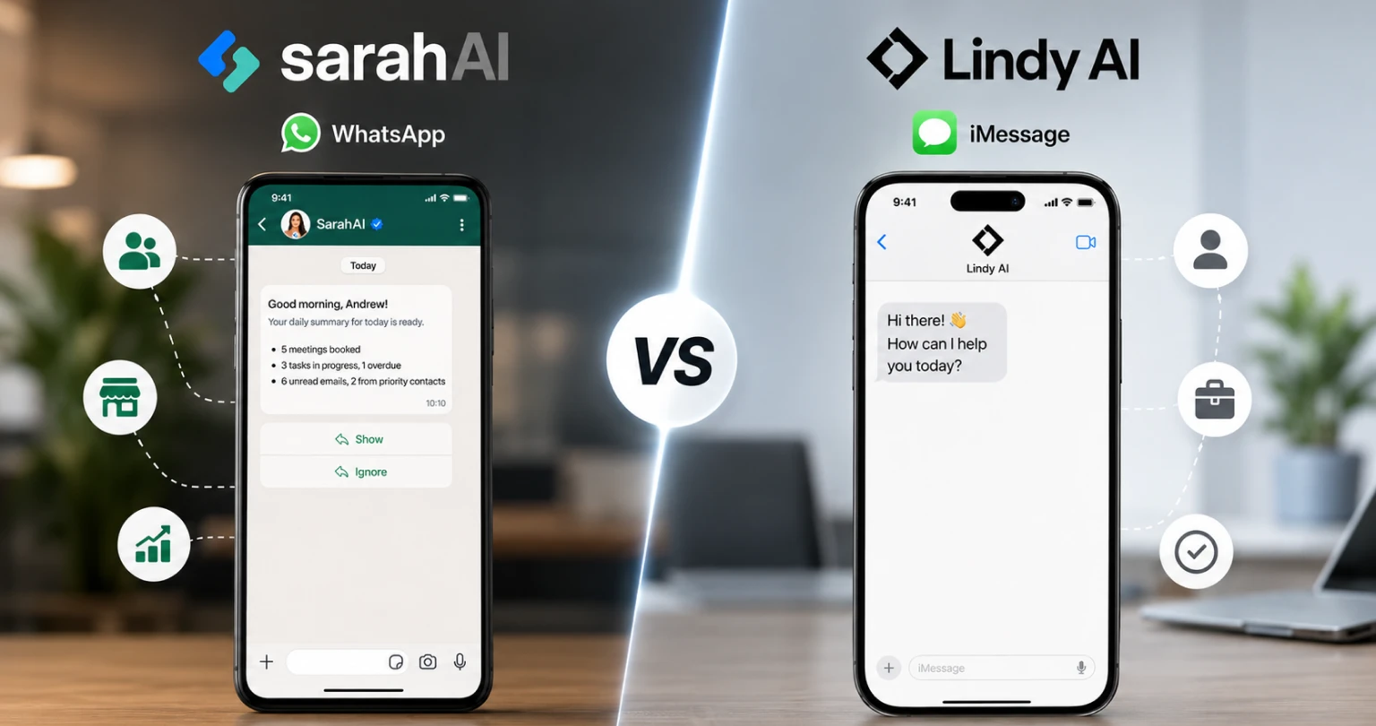 SarahAI vs Lindy AI: Which One Actually Fits How You Run Your Business?