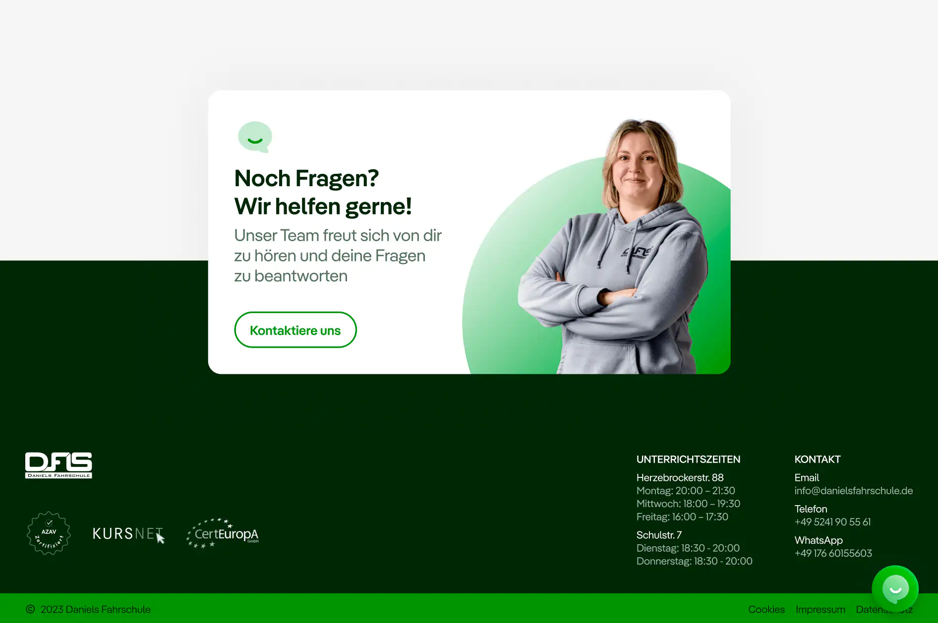 Screenshot von dem Projekt