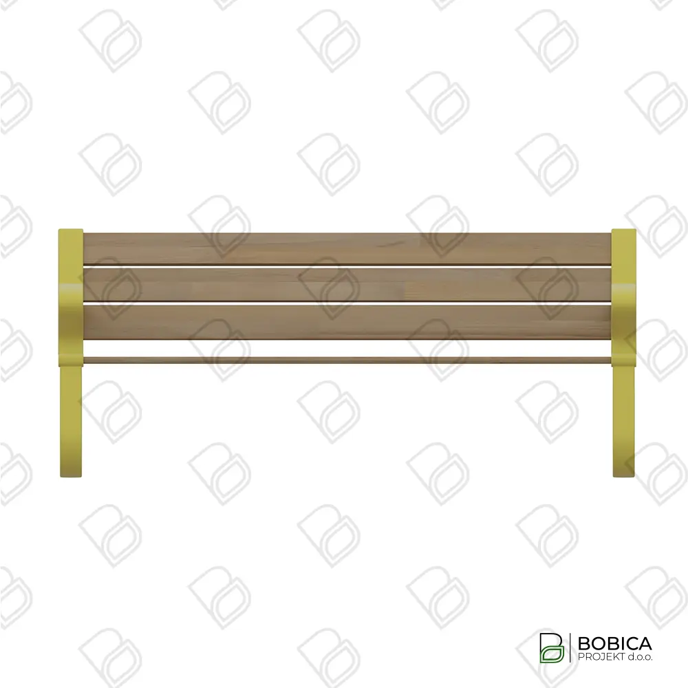 Urbana klupa s naslonom – "Aura Gold"