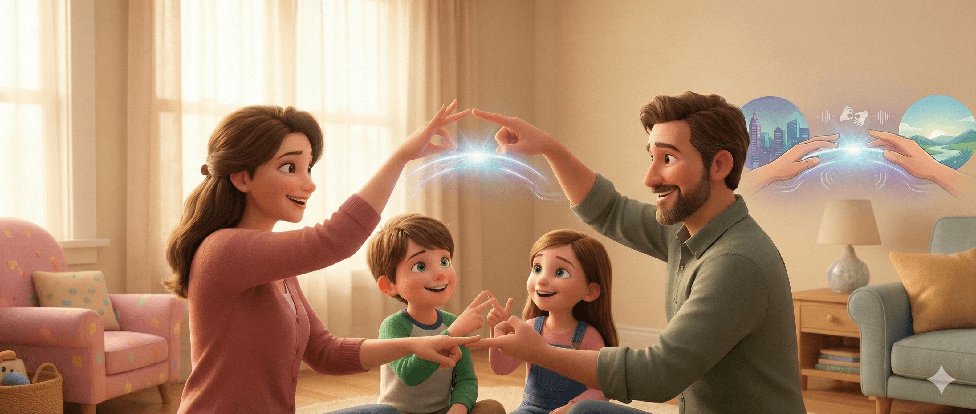 Golden sunlight illuminates rugged mountain peaks at dusk.