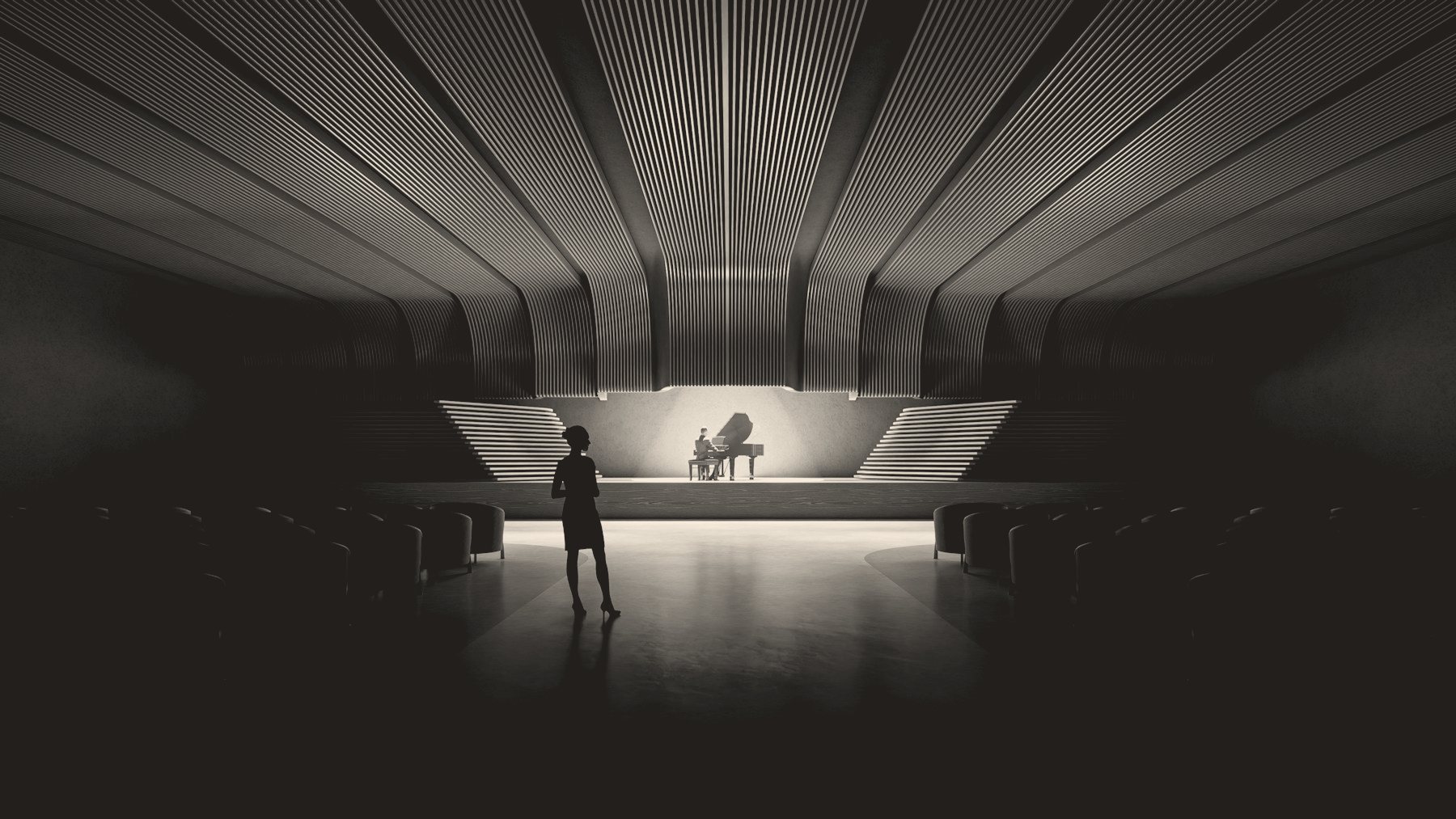 The main stage before the doors open