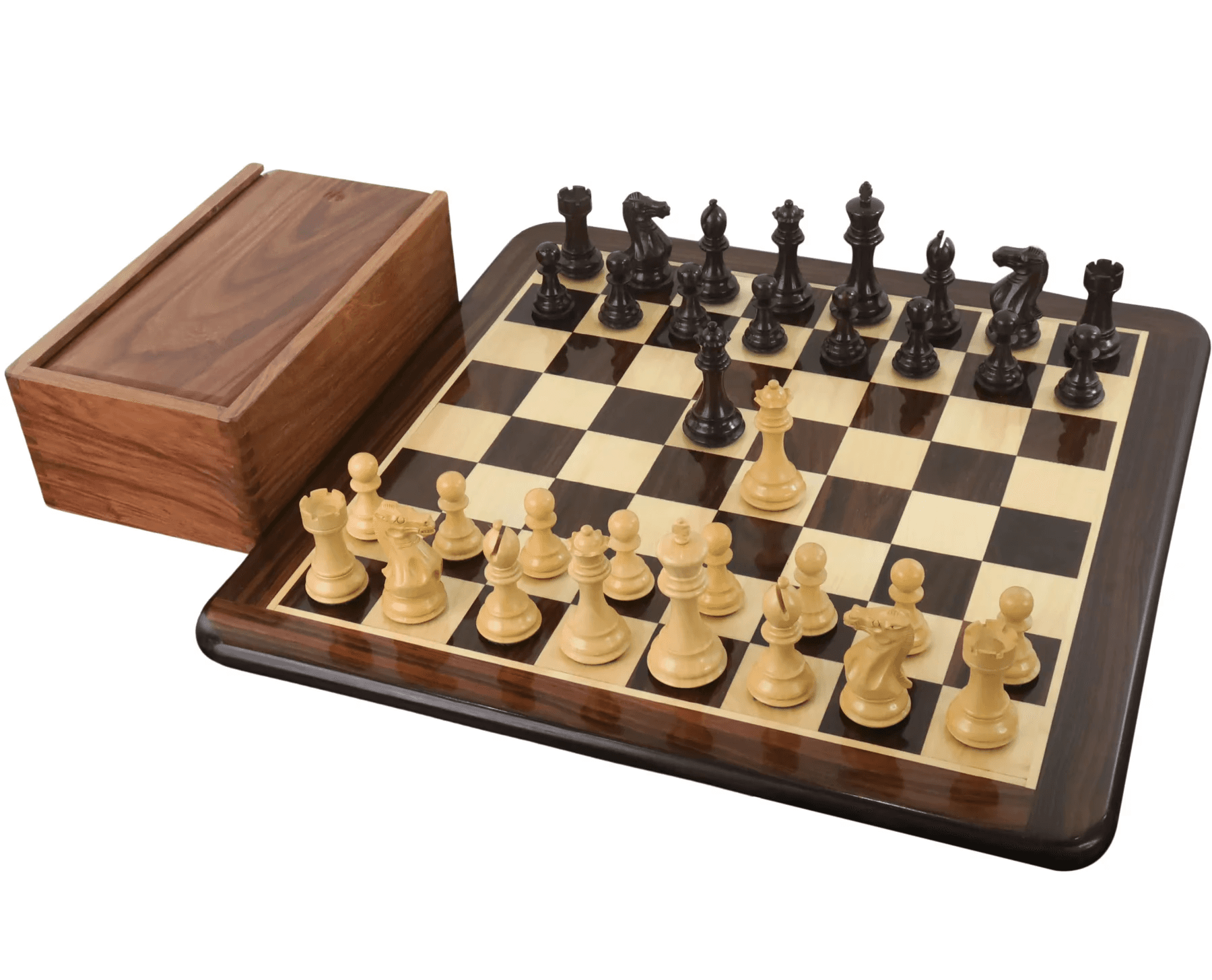 handcrafted wooden chess set