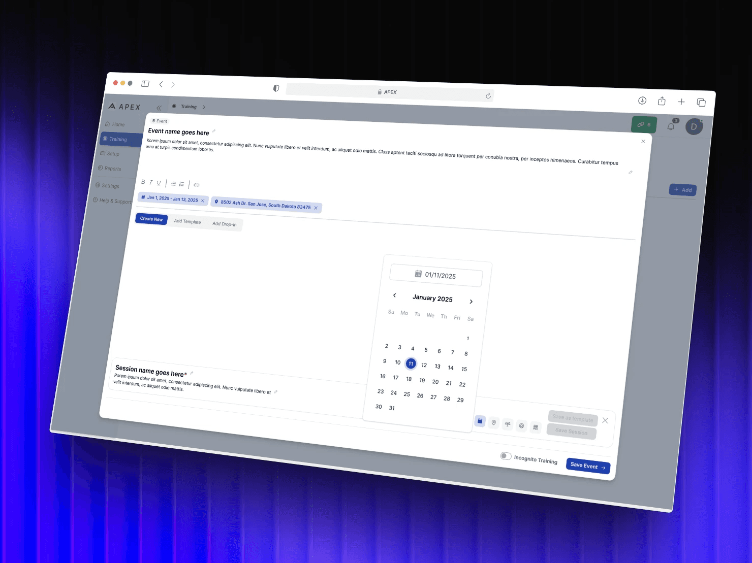 A large group photo of diverse team members gathered in an industrial-style space with arched ceiling.