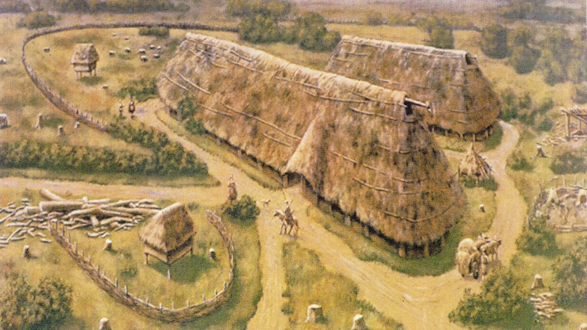 Reconstructie drieschepige boerderij midden Bronstijd - Oud Montfoort