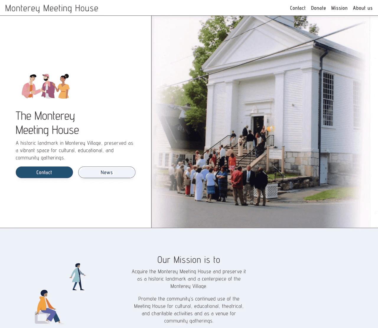  testimonial website of a historic conservation nonprofit