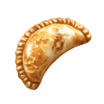 Golden baked empanada