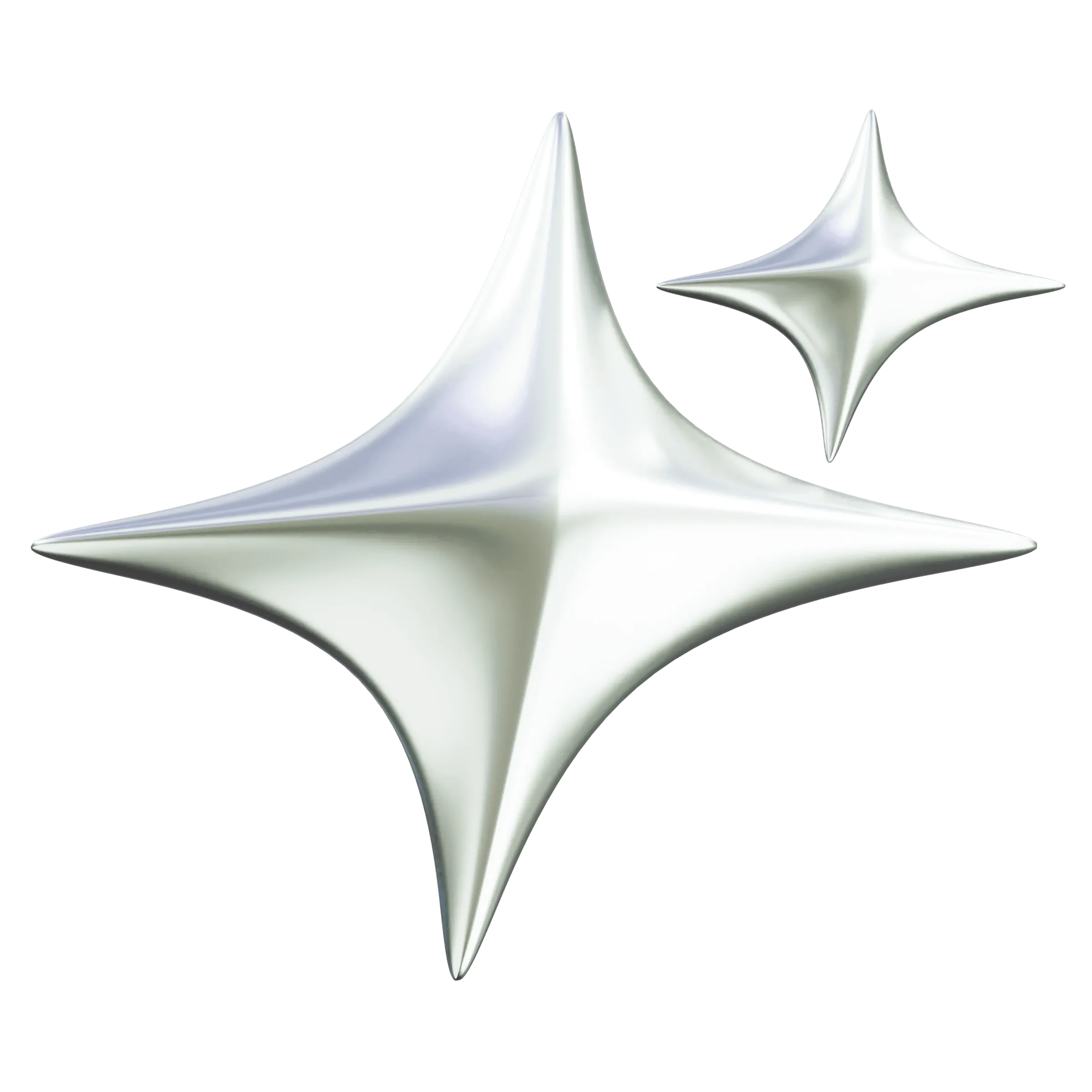 Design portfolio project showing Digital illustration of sleek, shiny black starburst shapes on a black background by Jeffrey Hakim. designed by Jeffrey Hakim
