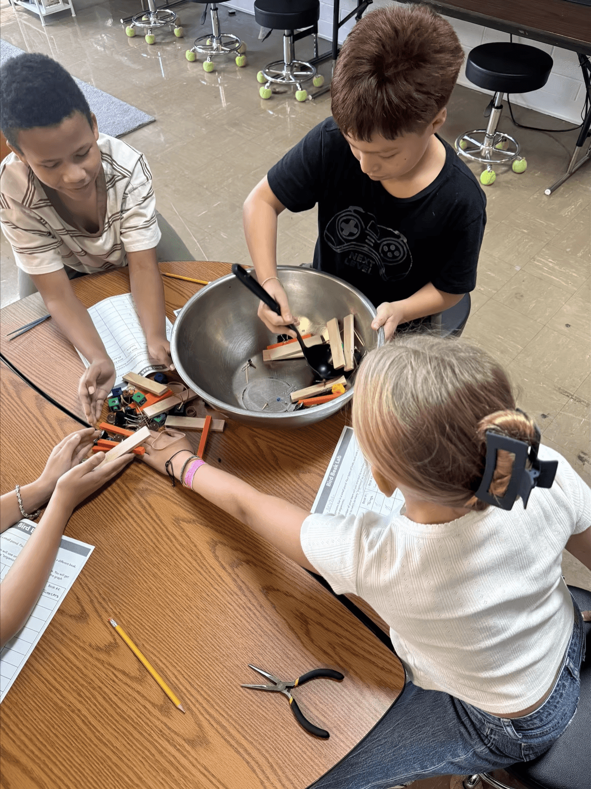 Students collaborating on a project at Alpine Crest Elementary School.