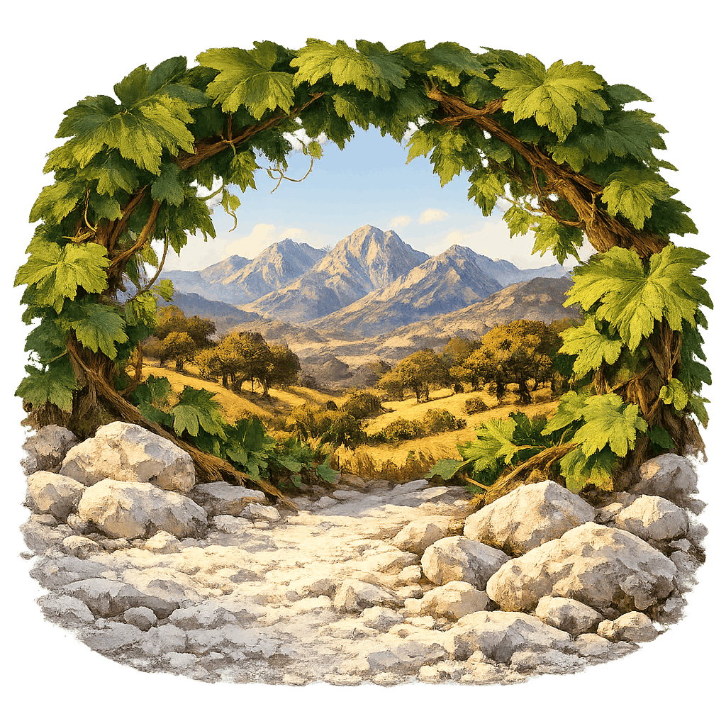 Detailed graphic of the Chalk Hill wine region.