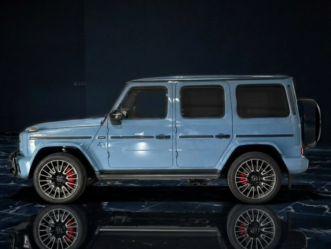 Mercedes-AMG G63 Night Package China Blue side look luxury SUV rental Dubai