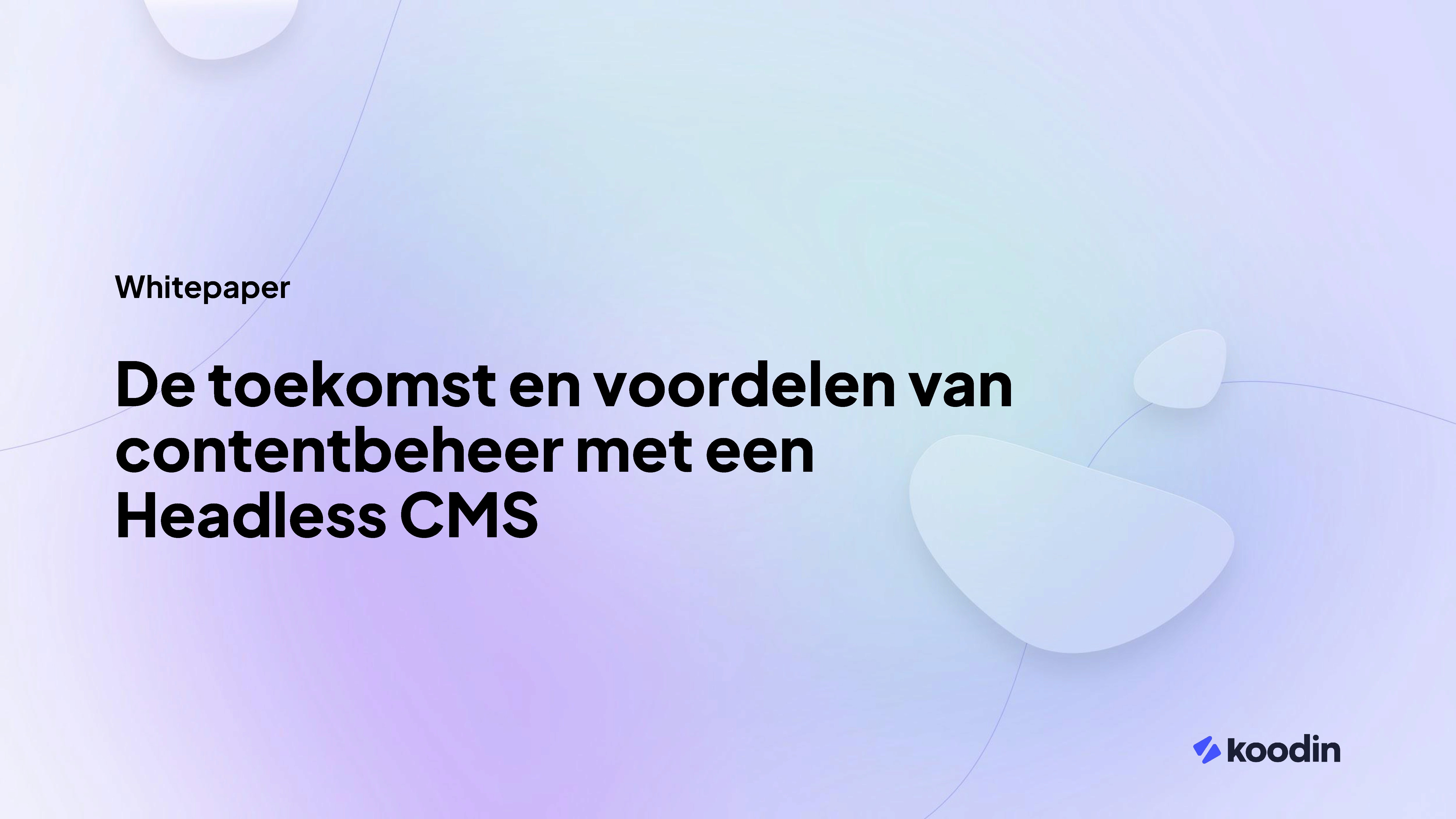 Coverbeeld whitepaper headless CMS'en