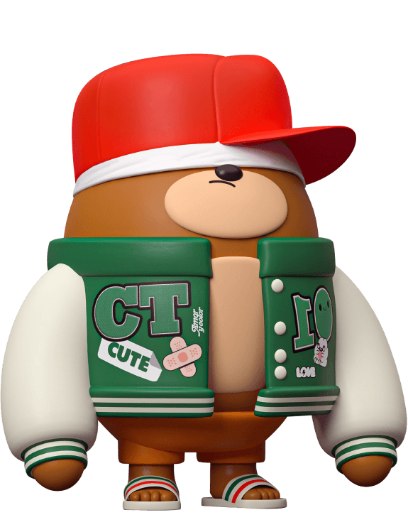 buff dog in varsity jacket designer toy