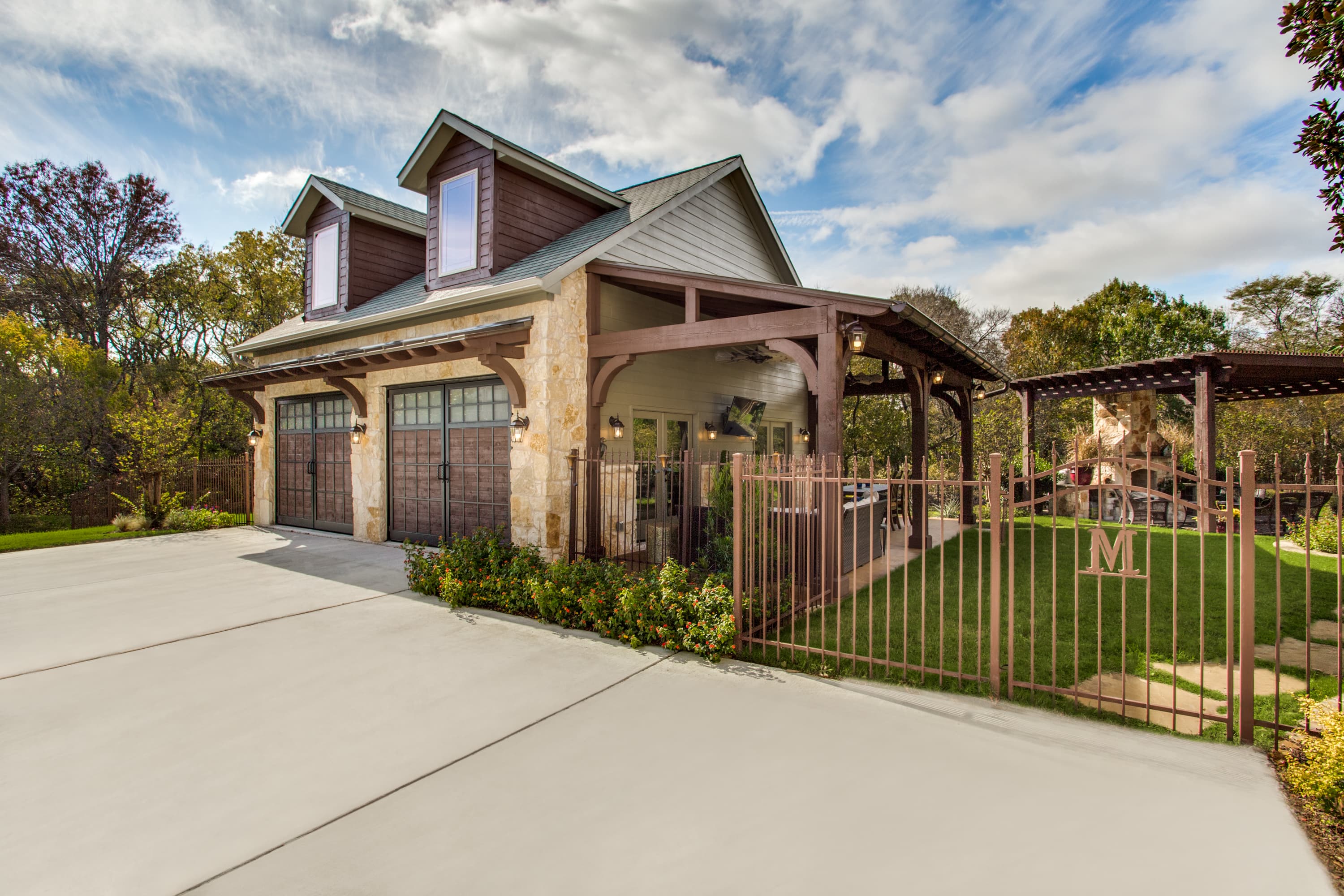 luxury man cave garage construction