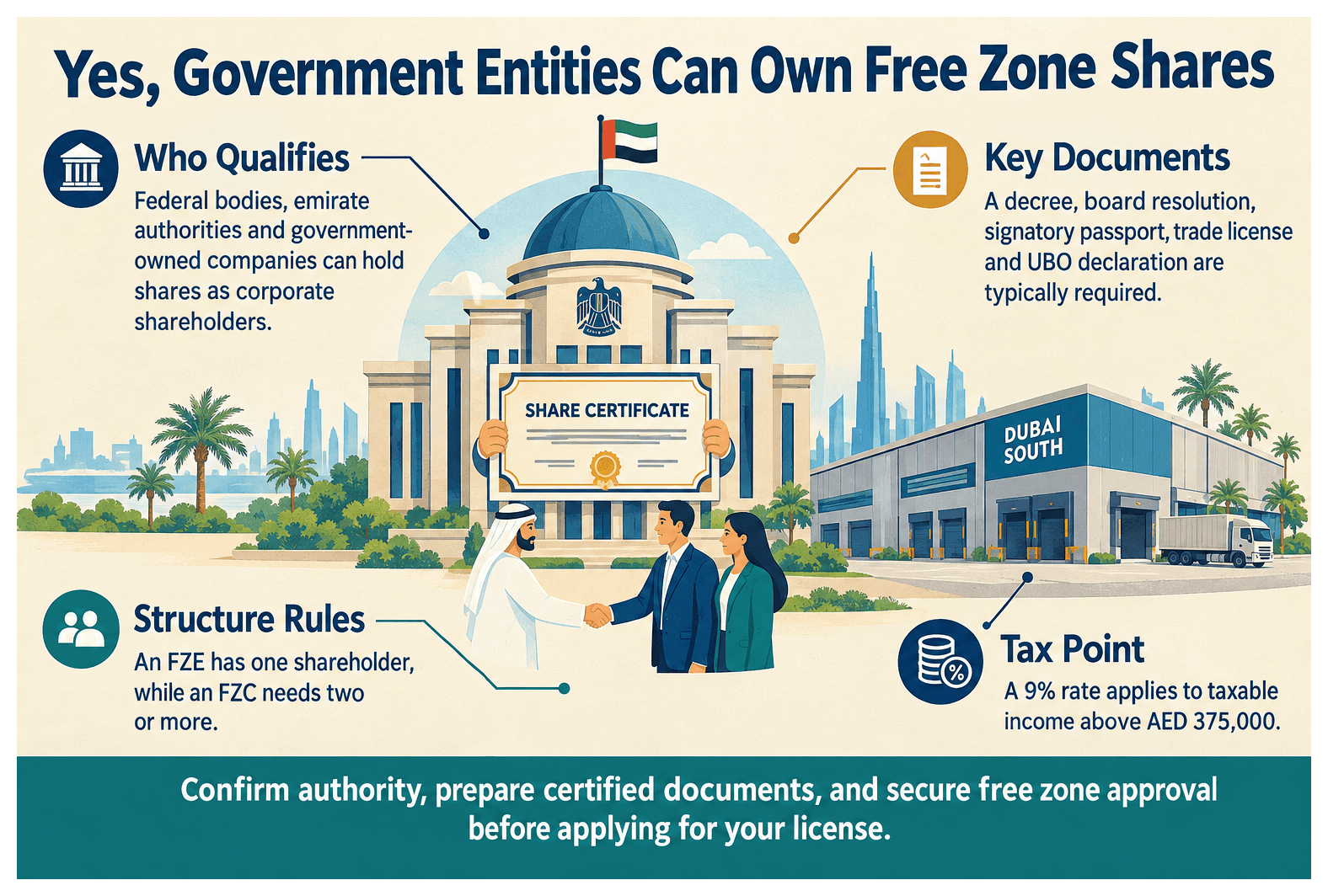 Infographic: Can a Free Zone Shareholder Be a UAE Government Entity