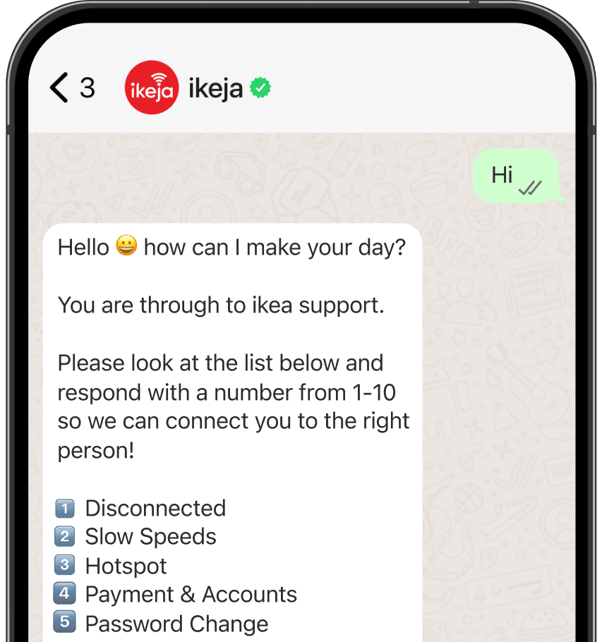 ikeja WhatsApp chatbot