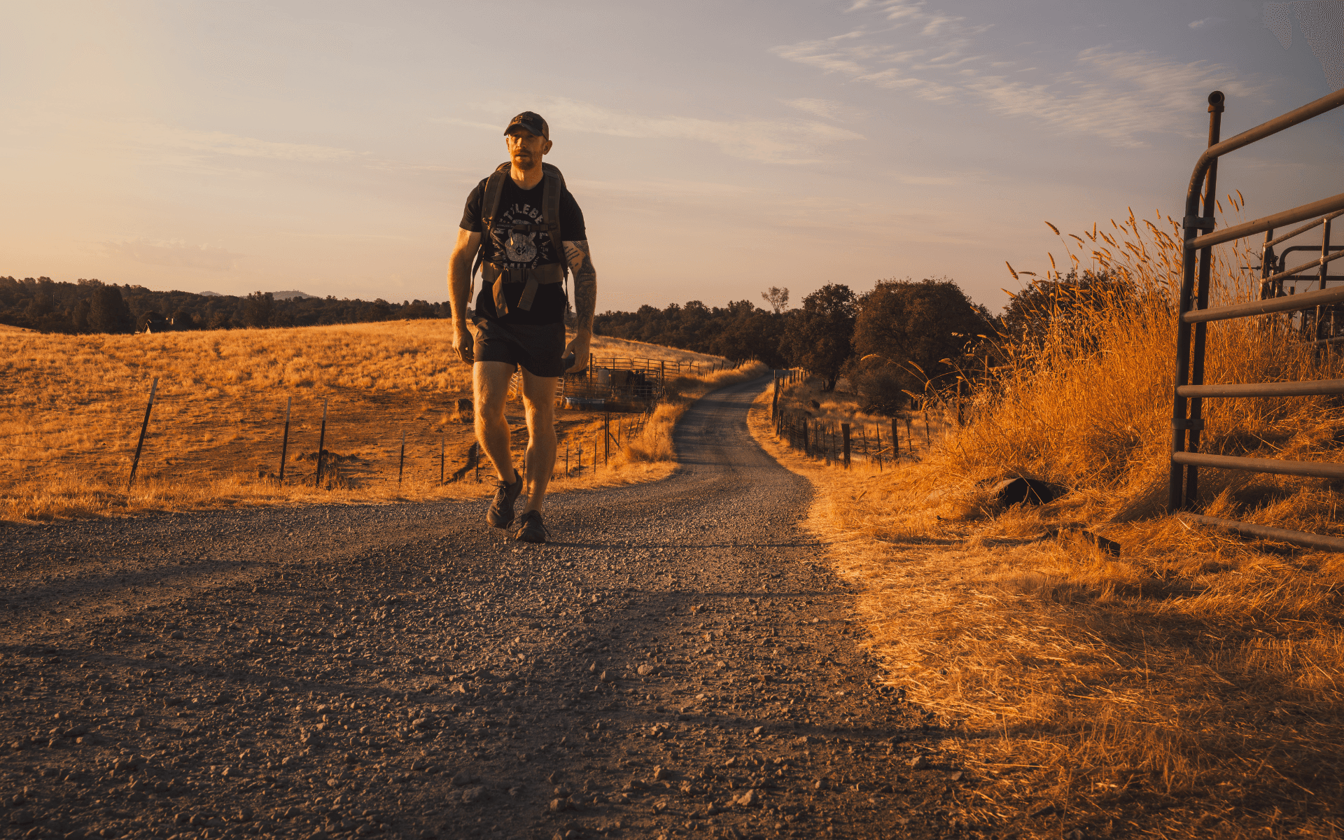 hunter during a long rucking workout