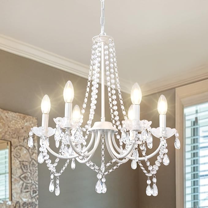 Chandelier white adds a stylish touch to home decor.