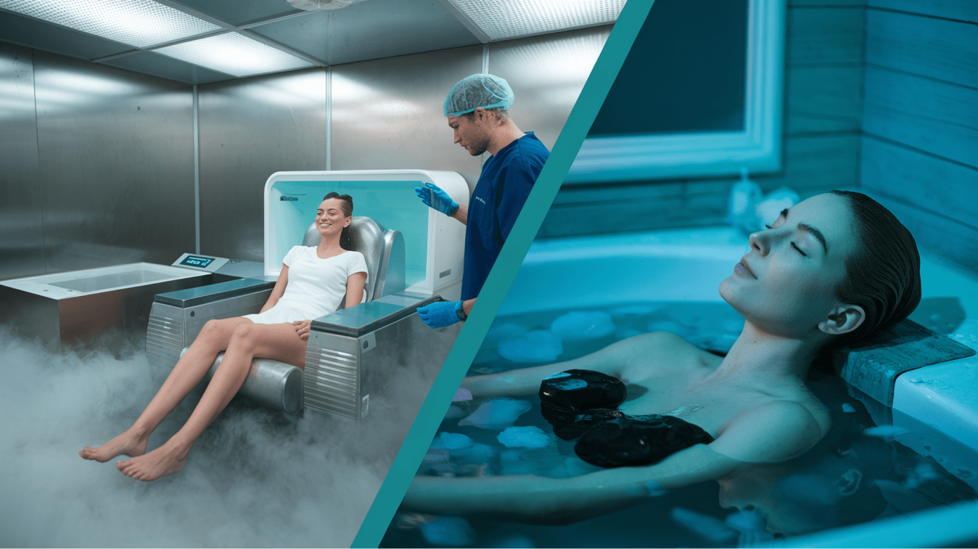 Cryotherapy session and ice bath therapy comparison for health