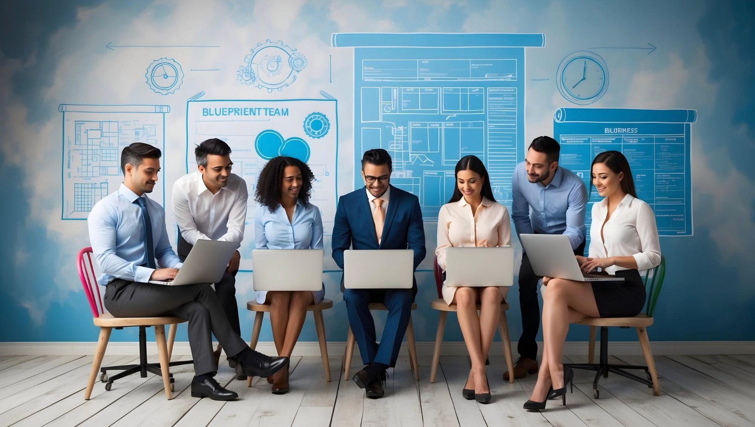 Portrait of portfolio creator – back view