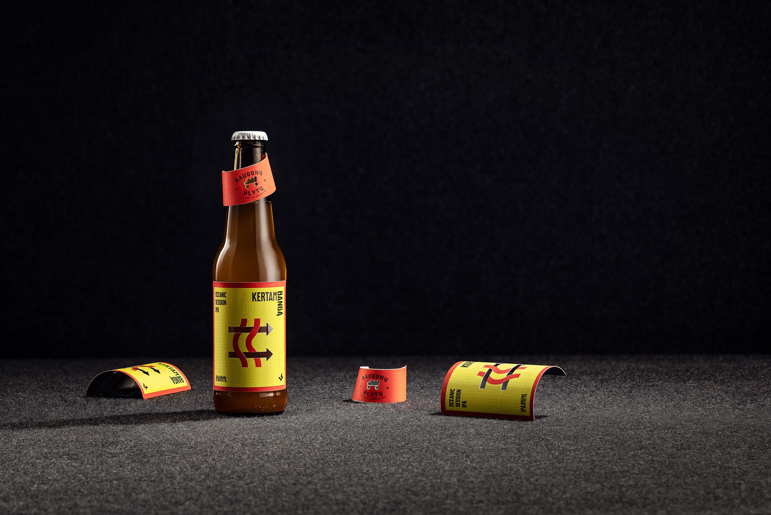 Character-focused label artwork for Raudonų Plytų IPA release