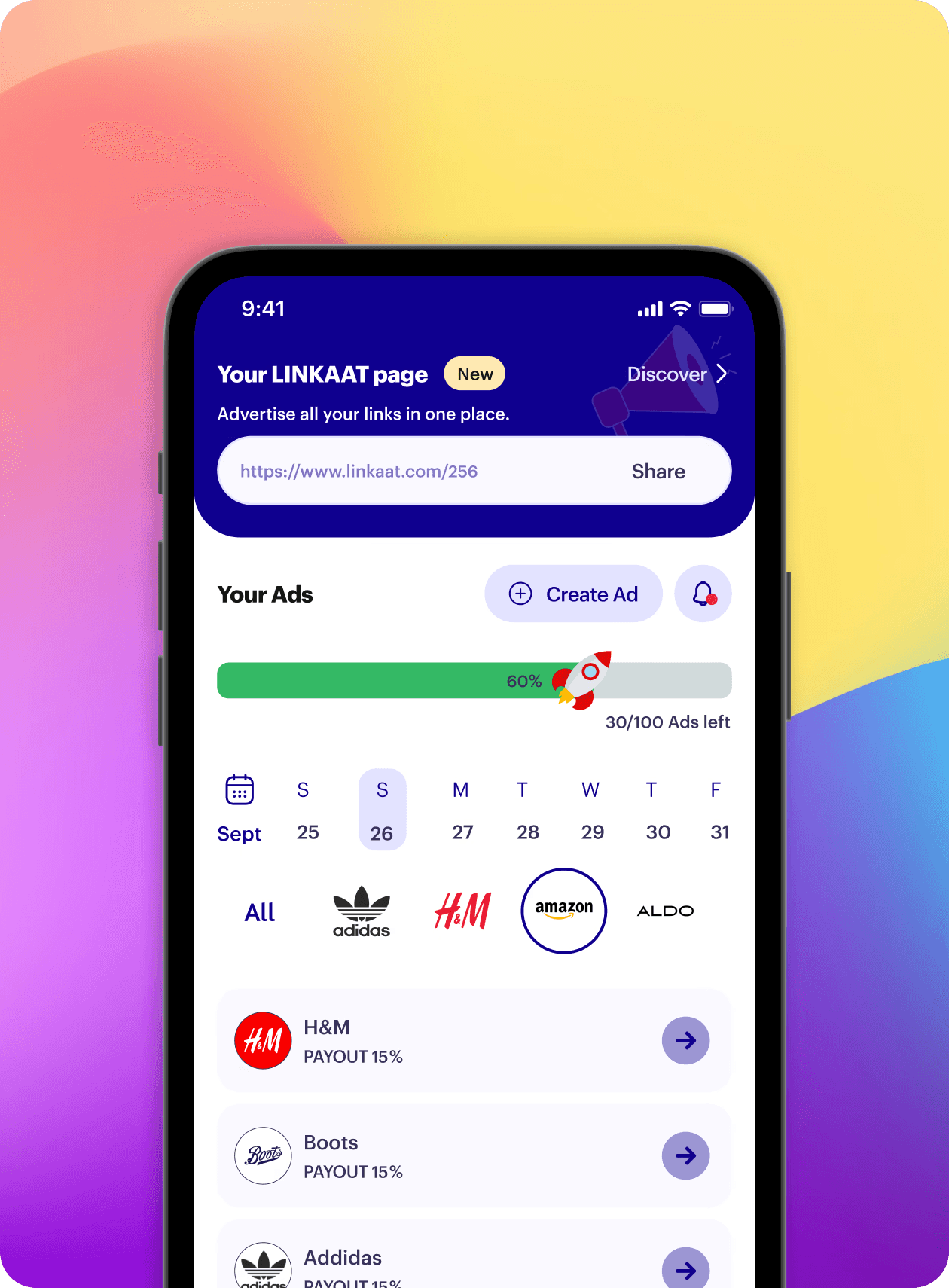 Advanced AI campaigns tracking in Moontech app