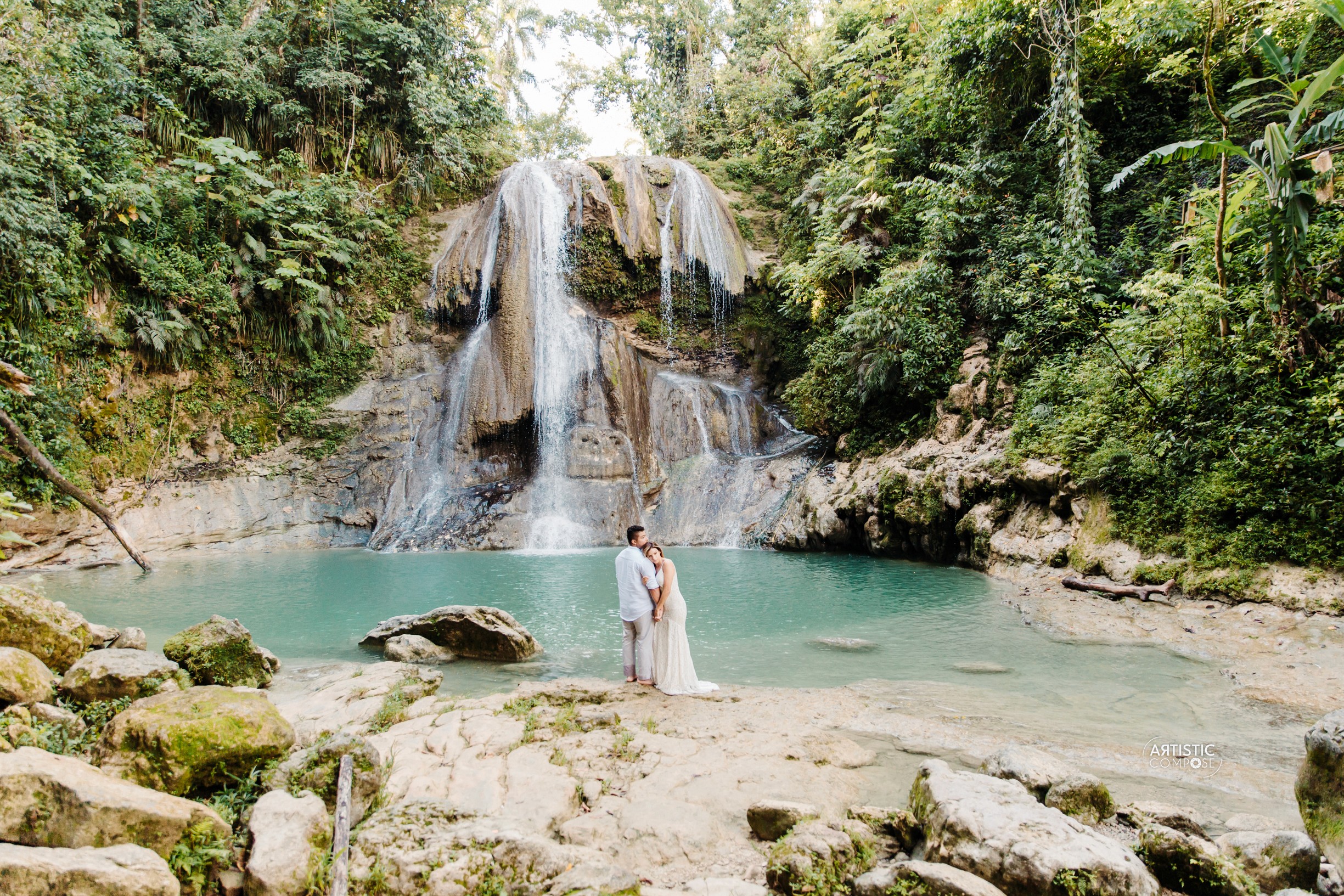 Shiba Inu dog jumping to catch falling autumn leaves