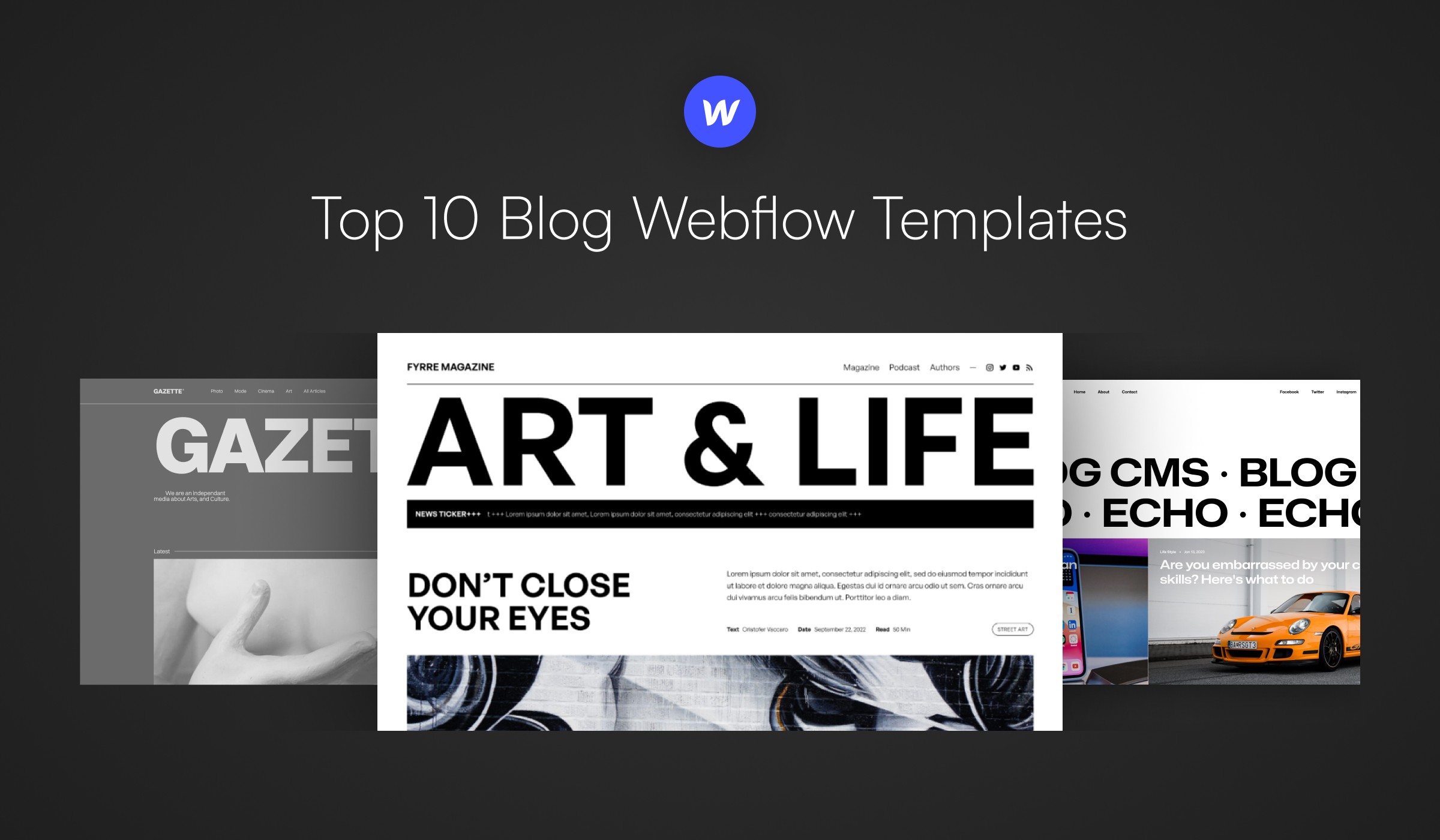 Best Blog Webflow Templates