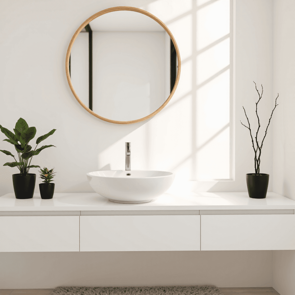 product photography of bathroom decor and accessories