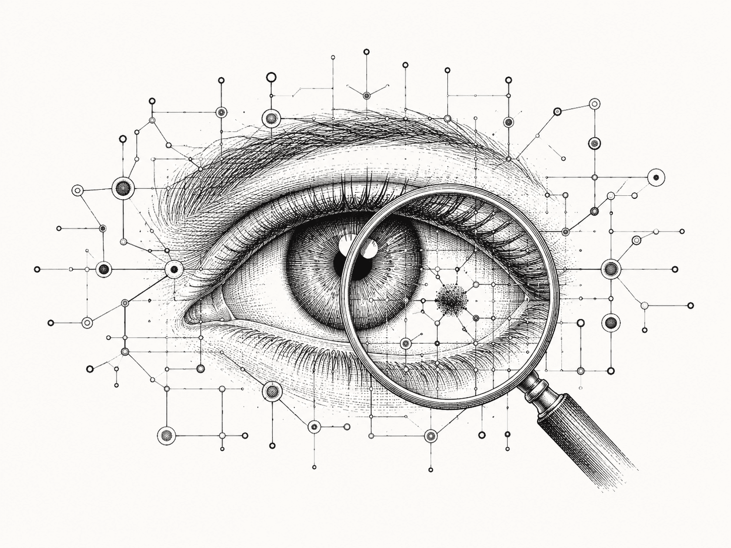 Wachsames Auge in einem technischen Netzwerk