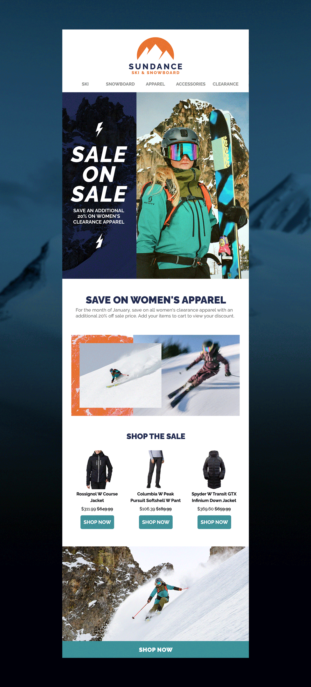 Sundance Sale on Sale Email