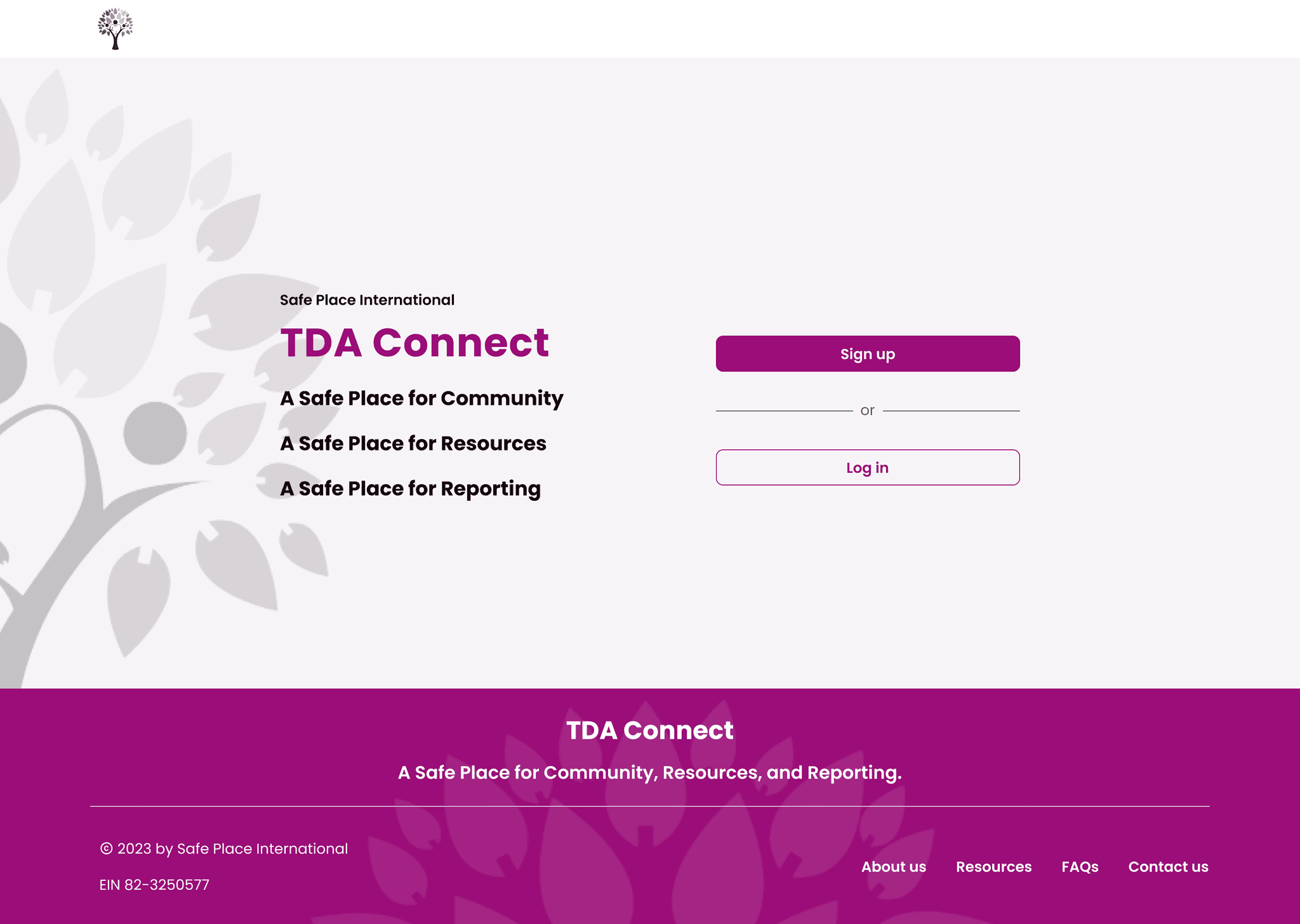Phase 1 Signup Screen for Desktop