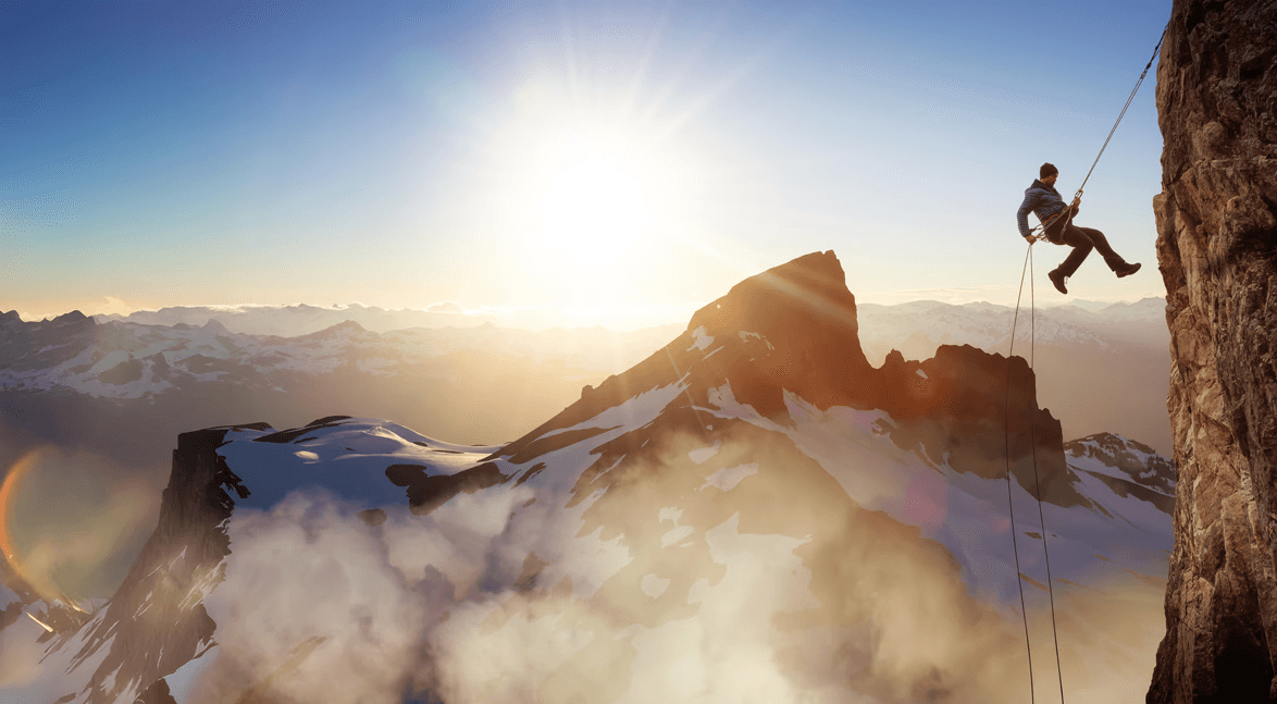 Drone shot of a running track at night